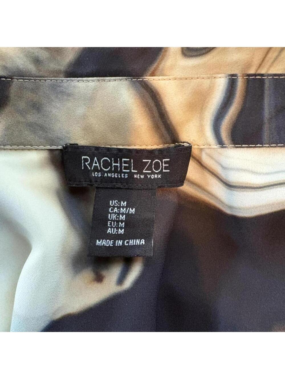 Rachel Zoe marble print button up shirt Size M - Picture 2 of 5